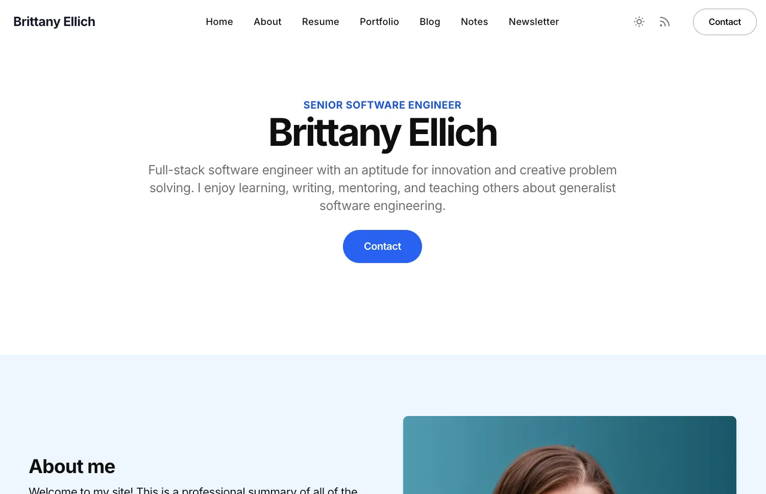 A website for Brittany Ellich